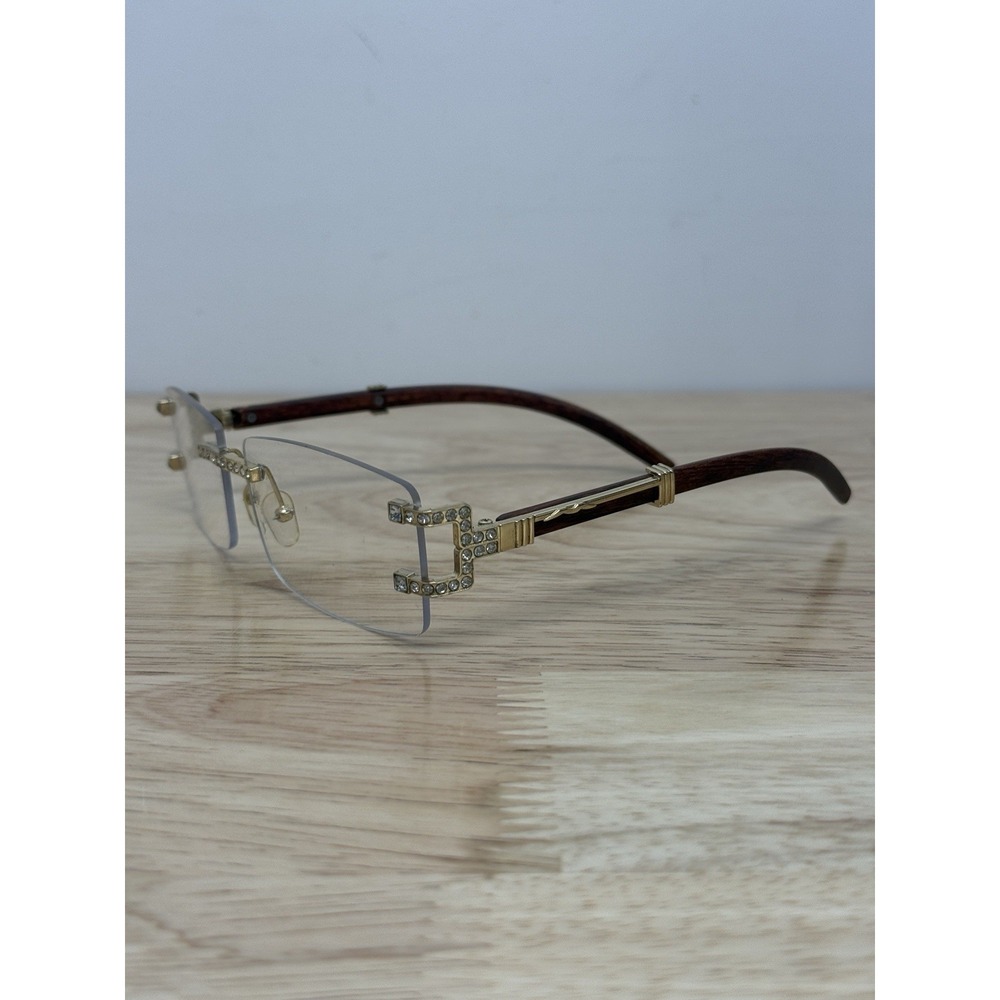 JIM HALO Ayla Eyeglasses Frames Unisex CZ and Gold Frames‎ Classy - Picture 5 of 11